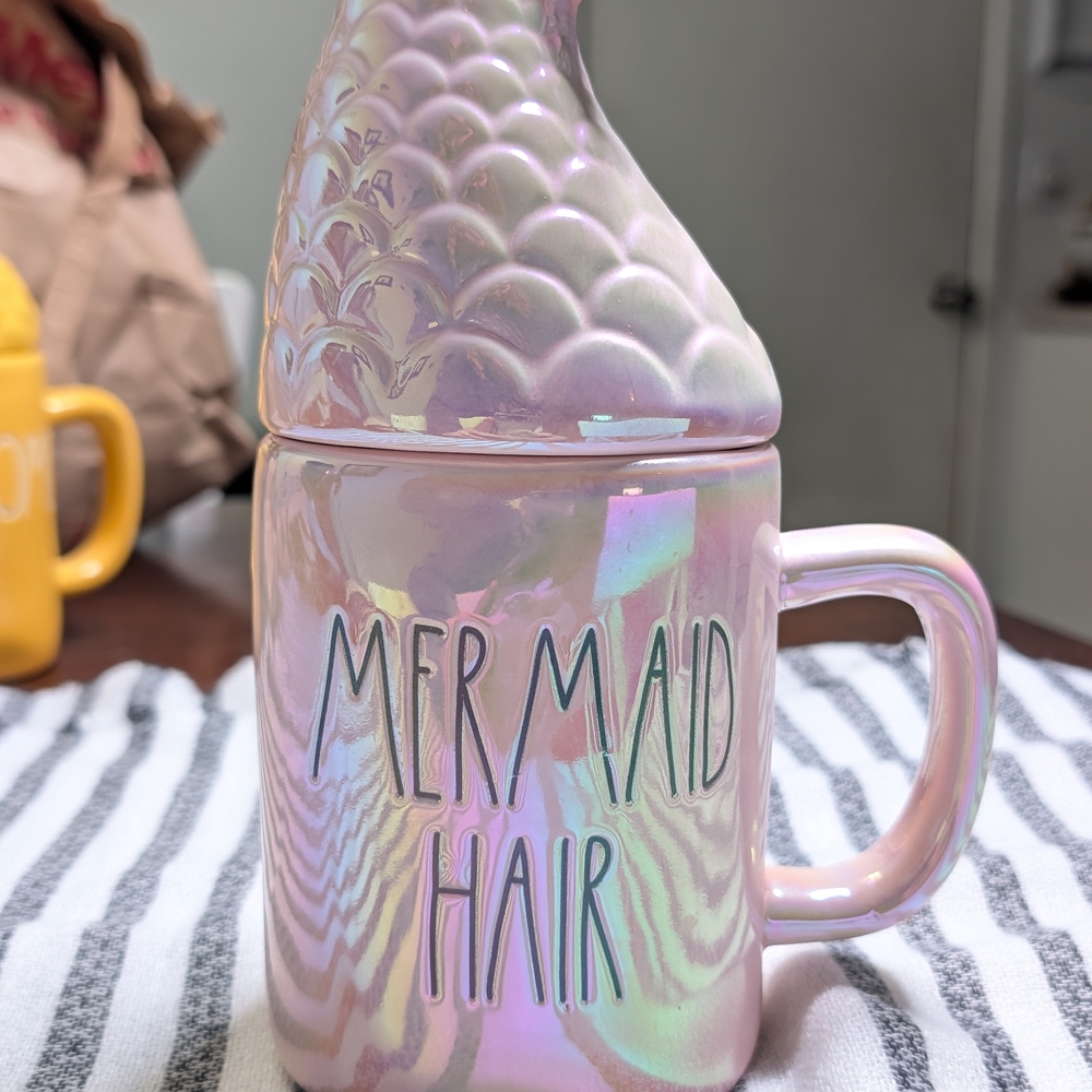 Rae Dunn Pink Mermaid Hair Mug